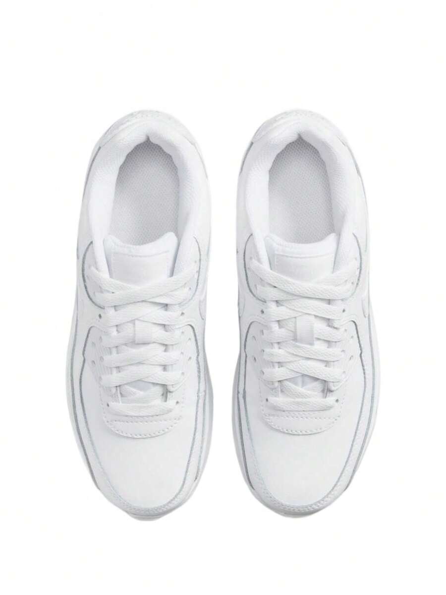 Nike Air Max 90 Kids Shoes White/Metallic Silver/White/White HF6358