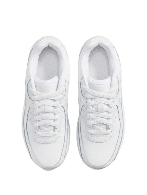 Nike Air Max 90 Kids Shoes White/Metallic Silver/White/White HF6358