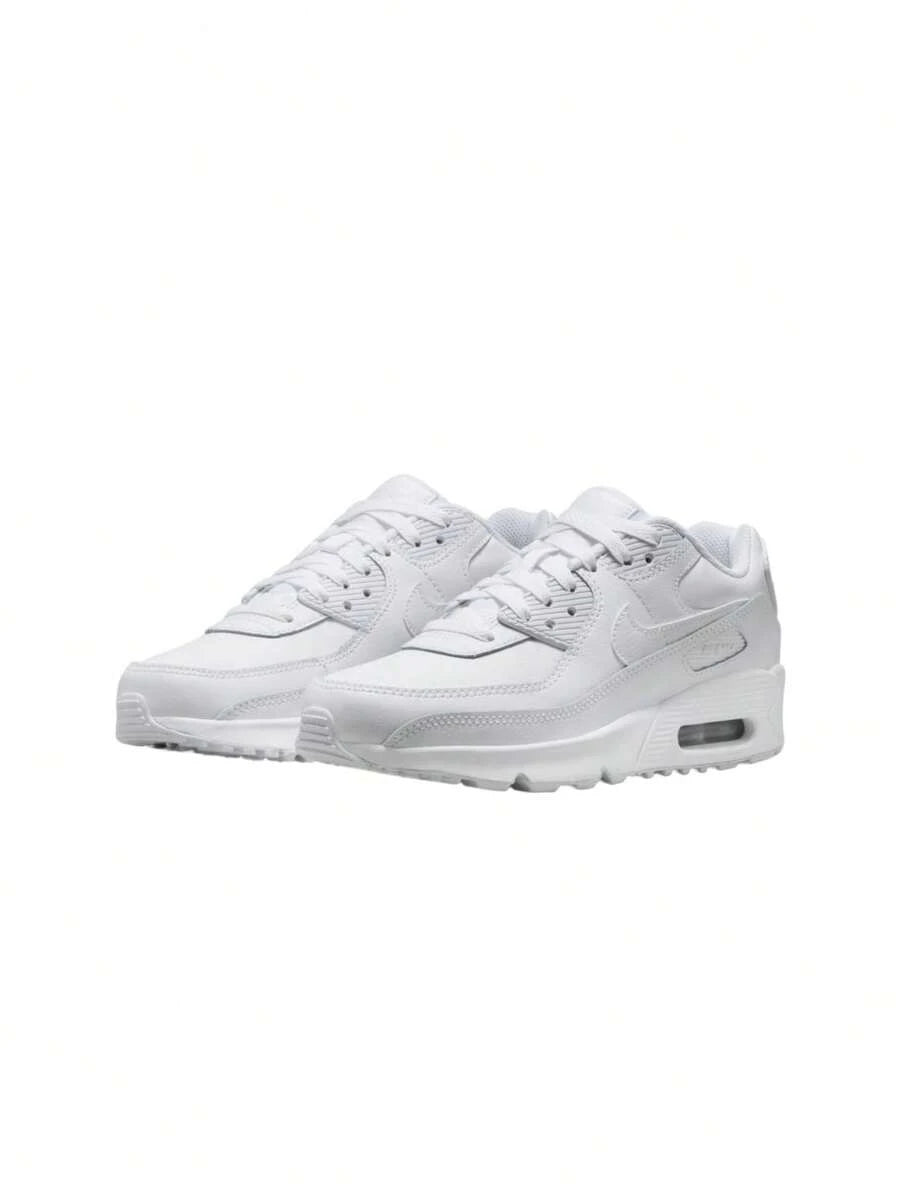Nike Air Max 90 Kids Shoes White/Metallic Silver/White/White HF6358