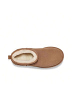 UGG dames korte, comfortabele, casual snowboots met 5 cm dikke zool en thermische voering, kastanjebruin