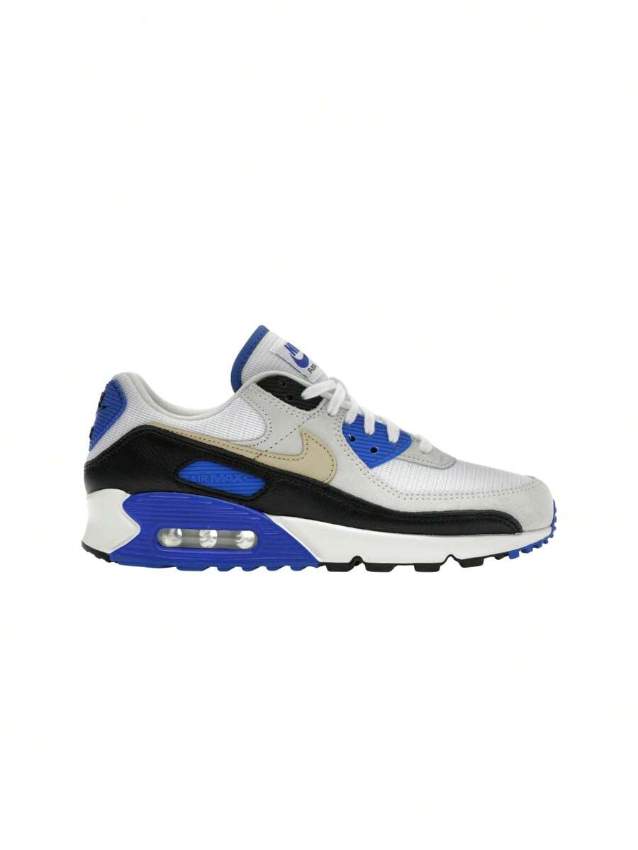 Nike Air Max 90 Premium Men's Sneakers White / Racer Blue / Black / Khaki HF3449