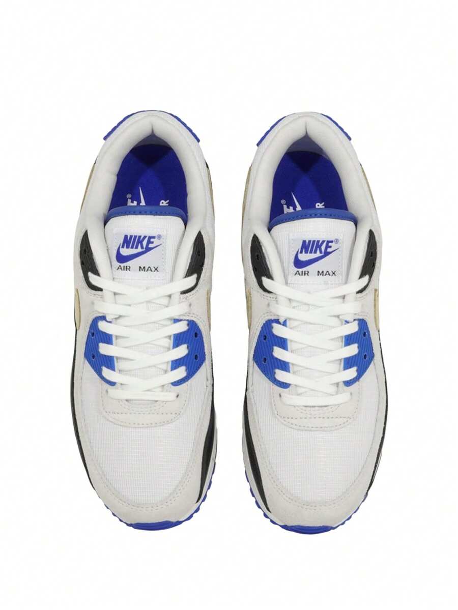 Nike Air Max 90 Premium Men's Sneakers White / Racer Blue / Black / Khaki HF3449
