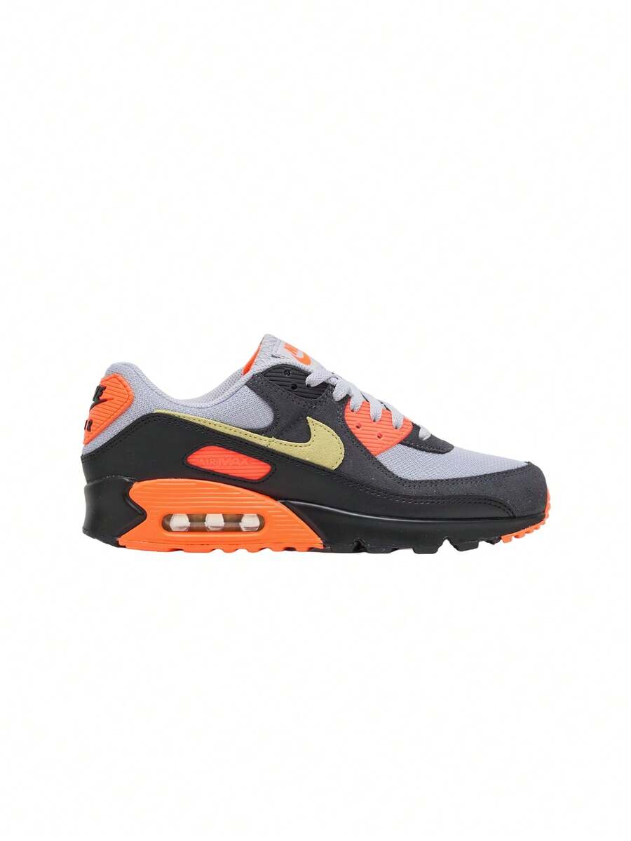Nike Air Max 90 Men's Sneakers Light Smoke Grey / Hyper Crimson / Black / Limelight DM0029 018