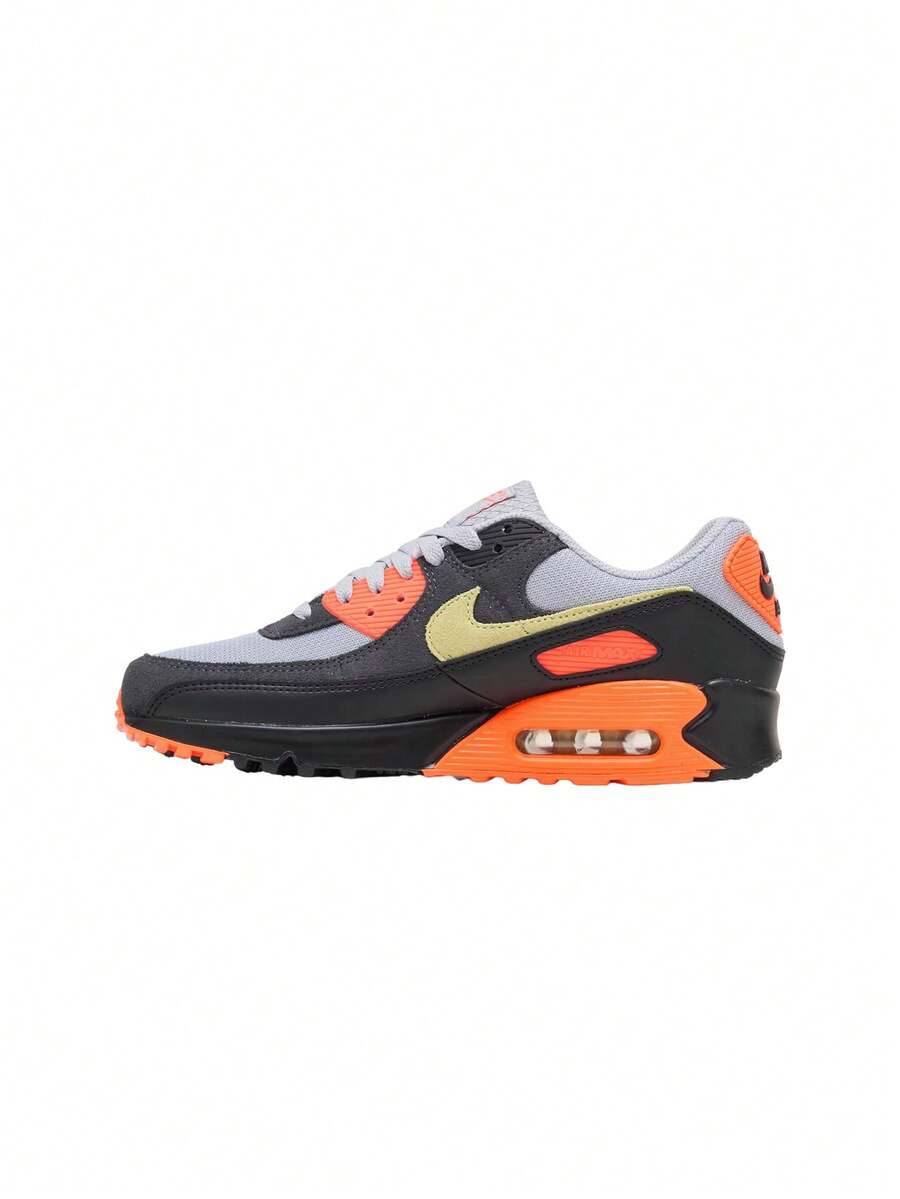 Nike Air Max 90 Men's Sneakers Light Smoke Grey / Hyper Crimson / Black / Limelight DM0029 018